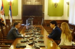 30 November 2015 National Assembly Deputy Speaker Prof. Dr Vladimir Marinkovic in meeting with the Ukrainian Ambassador to Serbia